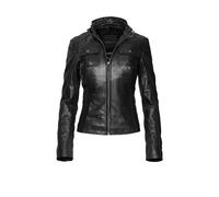 Lederjacke BUGATTI "bugatti Lederjacke", Damen, Gr. 36, schwarz, Obermaterial: 100% Lammleder LEL., uni, regular fit, Jacken, aus hochwertigem Leder (79572540-36) schwarz
