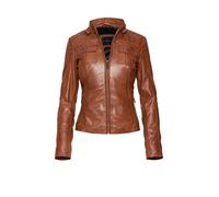 Lederjacke BUGATTI "bugatti Lederjacke", Damen, Gr. 40, braun (cognac), Obermaterial: 100% Lammleder LEL., regular fit, Jacken, aus hochwertigem Leder (23494441-40) cognac