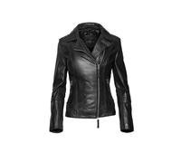 Lederjacke BUGATTI "bugatti Lederjacke", Damen, Gr. 44, schwarz, Obermaterial: 100% Lammleder LEL., uni, regular fit, Jacken, aus hochwertigem Leder (99547813-44) schwarz