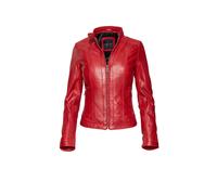 Lederjacke BUGATTI "BULady-121", Damen, Gr. 42, rot, Obermaterial: 100% Lammleder LEL. Futter: 100% Polyester PES., Rundhals, Jacken, aus hochwertigem Leder (63907534-42) rot