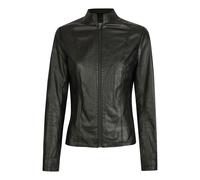 Lederjacke BUGATTI "BULady-124", Damen, Gr. 46, schwarz, Obermaterial: 100% Lammleder LEL. Futter: 100% Polyester PES., Rundhals, Jacken, aus weichem Leder (33004114-46) schwarz