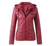Lederjacke Damen Leather Jacket Woman Braun Große Größen Kunstlederjacke Lang Rote Oversize Echtleder Oversized Gefüttert Kurze Schwarz Leder Jacke Ledermantel Lederjacken Für Übergangsjacke