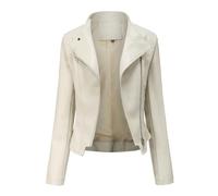 Lederjacke Damen Übergangsjacke Damen Jacken Sommer Frühlingsjacke Kunstleder Oversized Übergangsjacken Kurze Jeansjacke Blazer Biker Kostüm Jacke Grün Ledermantel Jackets for Women Leicht Damenjacke