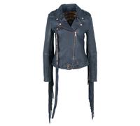 Lederjacke FREAKY NATION "Miss Moonlight-FN", Damen, Gr. M (38), blau, Oberstoff: 100% Leder; Futter: 100% Baumwolle, normal, Jacken (34133054-M) blau