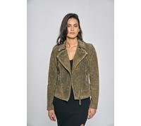 Lederjacke FREAKY NATION "Taxi Driver-FN", Damen, Gr. XL(42), grün, Oberstoff: 100% Leder. Futter: 100% Polyester, figurbetont, Jacken (62494459-XL) grün