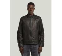 Lederjacke G-STAR "Biker Leather Jacke", Herren, Gr. S, schwarz (dk schwarz), Obermaterial: 100% Leder, Jacken (94451709-S) dk schwarz