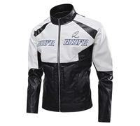 Lederjacke Herren Bikerjacke Slim Fit Motorrad Piloten Reißverschluss Softshelljacke Wasserdicht Vintage Jacke Windbreaker Lässig Freizeitjacke Outdoorjacke Klassisch Übergangsjacke