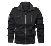 Lederjacke Herren Echtleder mit Fell Leder Jacke Schwarz Braun mit Gefüttert Stehkragen Bikerjacke Lederjacken für männer Vintage Winter Parka Jacke Mantel Umlegekragen Winterjacke 3XL 4XL 5XL 6XL