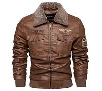 Lederjacke Herren Schwarz Slim Fit Bomberjacke mit Kragen Sweatjacke Herren Mantel Herren Leichte Warm Übergangsjacke Sportjacke mit ReißVerschluss Langarm Schlichte Jacken für Männer Collegejacke