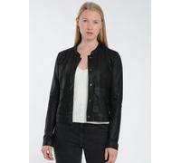 Lederjacke JAGGER & EVANS "42021260", Damen, Gr. XL, schwarz, Obermaterial: 100% Ziegenleder, ohne Bündchen, Jacken (65965733-XL) schwarz