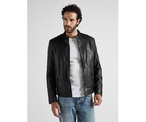 Lederjacke JCC "16-13-2", Herren, Gr. 3XL, schwarz, Obermaterial: 100% Leder Lamm. Futter: 100% Baumwolle. Ärmelfutter: 100% Polyester, Jacken (19953409-XXXL) schwarz