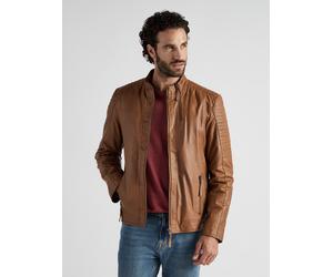 Lederjacke JCC "16-13-2", Herren, Gr. XXL, braun (cognac), Obermaterial: 100% Leder Lamm; Futter: 100% Baumwolle; Ärmelfutter: 100% Polyester, Jacken (74286157-XXL) cognac