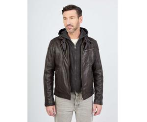 Lederjacke JCC "310-19-222", Herren, Gr. 58, braun, Oberstoff: 100% Lammleder. Innenmaterial: 100% Polyester. Einsatz: 100% Baumwolle. Ärmelfutter: 100% Polyester, Jacken (82861245-58) braun