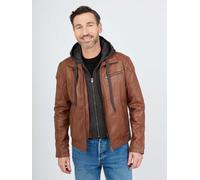 Lederjacke JCC "310-19-222", Herren, Gr. 60, braun (cognac), Oberstoff: 100% Lammleder; Innenmaterial: 100% Polyester; Einsatz: 100% Baumwolle; Ärmelfutter: 100% Polyester, Jacken (14262013-60) cognac