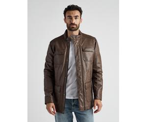 Lederjacke JCC "3102160", Herren, Gr. 52, braun (antique braun), Lining: 50% Baumwolle, 50% Polyester; Obermaterial: 100% Lammleder; Wattierung: 100% Polyester; Ärmelfutter: 100% Polyester, Jacken (57