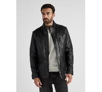 Lederjacke JCC "3102161", Herren, Gr. 50, schwarz, Obermaterial: 100% Lammleder; Lining: 50% Polyester, 50% Baumwolle; Ärmelfutter: 100% Polyester; Wattierung: 100% Polyester, mit Knopf, Jacken (18984