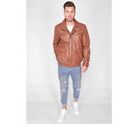 Lederjacke JCC "3102162", Herren, Gr. 48, braun (brandy), 100% Lammleder; Lining 50% Polyester, 50% Baumwolle; Ärmelfutter: 100% Polyester; Wattierung: 100% Polyester, mit Knopf, Jacken (18278038-48)