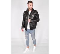 Lederjacke JCC "3102162", Herren, Gr. 50, schwarz, 100% Leder, Lamm / Innenfutter: 50% Polyester / 50% Baumwolle / Ärmelfutter: 100% Polyester / Wattierung: 100% Polyester, mit Knopf, Jacken (49892865