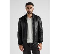 Lederjacke JCC "3102164", Herren, Gr. 56, schwarz, Obermaterial: 100% Leder Lamm; Lining 50% Polyester, 50% Baumwolle; Ärmelfutter: 100% Polyester; Strick: 100% Baumwolle, mit Knopf, Jacken (37735216-