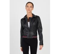 Lederjacke JCC "3102219", Damen, Gr. 42, schwarz (vintage schwarz), Oberstoff: 100% Schafsleder; Innenfutter oben: 100% Polyester; Innenfutter unten: 100% Baumwolle; Ärmelfutter: 100% Polyester, Jacke