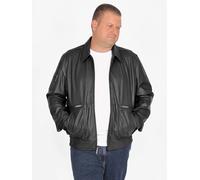 Lederjacke JCC "3102229", Herren, Gr. 66, schwarz, Oberstoff: 100% Leder; Innenfutter oben: 100% Polyester; Innenfutter unten: 100% Baumwolle; Ärmelfutter: 100% Polyester, Jacken (11612740-66) schwarz