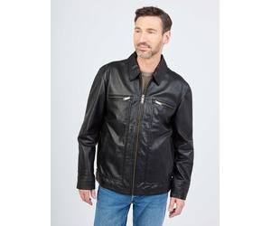 Lederjacke JCC "3102230", Herren, Gr. 50, schwarz, Oberstoff: 100% Schafsleder; Innenfutter oben: 100% Polyester; Innenfutter unten: 100% Baumwolle; Ärmelfutter: 100% Polyester, Jacken (59988035-50) s