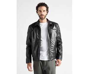 Lederjacke JCC "3102232", Herren, Gr. 62, schwarz, Obermaterial: 100% Lammleder. Innenfutter Oben: 100% Polyester. Innenfutter Unten: 100% Baumwolle. Ärmelfutter: 100% Polyester, Jacken (30144536-62) 