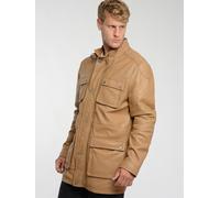 Lederjacke JCC "3102233", Herren, Gr. 50, braun (camel), Obermaterial: 100% Lammleder; Innenfutter oben: 100% Polyester; Innenfutter unten: 100% Baumwolle; Ärmelfutter: 100% Polyester, mit Knopf, Jack