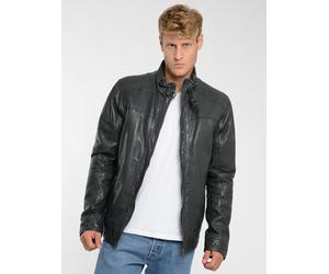 Lederjacke JCC "3102240", Herren, Gr. 58, grau (graphite grau), Obermaterial: 100% Lammleder. Innenfutter oben: 100% Polyester. Innenfutter unten: 100% Baumwolle. Ärmelfutter: 100% Polyester. Wattieru
