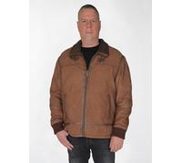 Lederjacke JCC, Herren, Gr. 62, braun (dunkelbraun), Obermaterial: 100% Schafsleder; Innenfutter: 100% Polyester; Ärmelfutter: 100% Polyester, Jacken (42739267-62) dunkelbraun