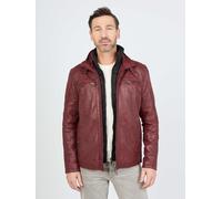 Lederjacke JCC "31023635", Herren, Gr. 56, rot (bordeaux), 100% Schafsleder; Futter: 100% Polyester; Wattierung: 100% Polyester, Jacken (70198357-56) bordeaux