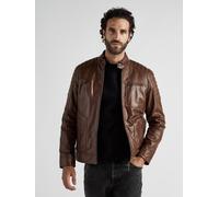 Lederjacke JCC "31023636" Gr. 52, braun (cognac), Herren, Obermaterial: 100% Lammleder / Innenfutter: 100% Baumwolle / Ärmelfutter: 100% Polyester, Jacken (26639323-52) cognac