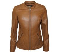 Lederjacke JCC "31024018", Damen, Gr. L, braun (cognac), Obermaterial 100% Lammleder; Futter 65% Polyester; 35% Baumwolle; Ärmelfutter: 100% Polyester, Jacken (26465520-L) cognac
