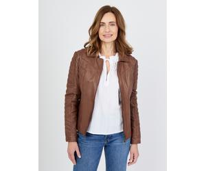 Lederjacke JCC "31024019", Damen, Gr. XL, braun (schwarz braun), Obermaterial 100% Lammleder. Futter 65% Polyester, 35% Baumwolle. Ärmelfutter: 100% Polyester, Jacken (73471061-XL) schwarz braun