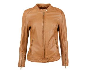 Lederjacke JCC "31024027", Damen, Gr. S, braun (cognac), Obermaterial: 100% Leder; Futter: 100% Polyester, Jacken (76393729-S) cognac