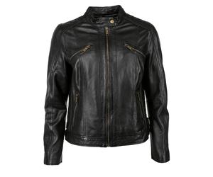 Lederjacke JCC "31024029", Damen, Gr. 34, schwarz, Obermaterial: 100% Lammleder; Futter: 100% Polyester, Jacken (75546021-34) schwarz