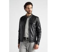 Lederjacke JCC "31024031", Herren, Gr. 50, schwarz, Obermaterial: 100% Lammleder; Innenfutter: 100% Baumwolle; Ärmelfutter: 100% Polyester, Jacken (42380467-50) schwarz