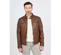 Lederjacke JCC "51280", Herren, Gr. 52, braun (caramel), Oberstoff: 100% Lammleder; Futter: 100% Polyester, mit Knopf, Jacken (34856435-52) caramel