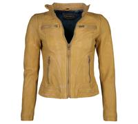 Lederjacke JCC "8006", Damen, Gr. XS, gelb, Oberstoff: 100% Lammnappa; Futter: 65% Polyester, 35% Baumwolle; Ärmelfutter: 100% Polyester, Jacken (92833321-XS) gelb