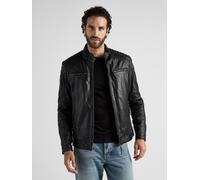 Lederjacke JCC "IK3", Herren, Gr. 52, schwarz, Obermaterial: 100% Lammleder. Futter: 100% Baumwolle. Ärmelfutter: 100% Polyester, Jacken (27229706-52) schwarz