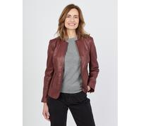 Lederjacke JCC "Lida", Damen, Gr. 44, rot (bordeaux), Oberstoff: 100% Lammnappa-Leder / Futter. 100% Polyester, Jacken (14597854-44) bordeaux