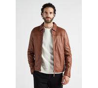 Lederjacke JCC "Luca", Herren, Gr. 54, braun (cognac), Obermaterial: 100% Lammnappa; Futter: 100% Baumwolle; Ärmelfutter: 100% Polyester, Jacken (60852057-54) cognac