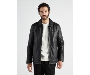 Lederjacke JCC "Saros", Herren, Gr. 50, schwarz, Obermaterial: 100% Lammleder; Futter: 55% Wolle, 32% Polyester, 6% Viskose, 4% Polyacryl, 3% Nylon; Ärmelfutter: 100% Polyester, Jacken (58488802-50) s