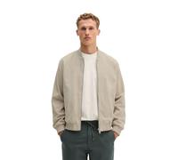 Lederjacke MARC O'POLO "aus geschmeidigem Ziegenleder", Herren, Gr. 52, beige (grau kit), Obermaterial: 100% Leder. Futter: 100% Polyester, unifarben, regular fit, Rippbündchen, Jacken (16085826-52) g
