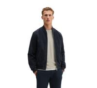 Lederjacke MARC O'POLO "aus geschmeidigem Ziegenleder", Herren, Gr. 54, blau (schwarz navy), Obermaterial: 100% Leder. Futter: 100% Polyester, unifarben, regular fit, Rippbündchen, Jacken (26365607-54