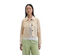 Lederjacke MARC O'POLO "aus softem Ziegenleder", Damen, Gr. 44, linen beige, Obermaterial: 100% Leder (Ziege); Futter: 100% Polyester, unifarben, slim fit, Jacken (55139516-44) linen beige
