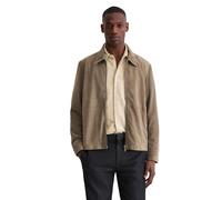 Lederjacke MARC O'POLO "aus weichem Velours-Ziegenleder", Herren, Gr. 52, pavestone, Obermaterial: 100% Leder; Futter: 100% Polyester, unifarben, regular fit, normaler Saum, Jacken (27862409-52) paves