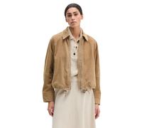 Lederjacke MARC O'POLO "aus weichem Ziegen-Veloursleder", Damen, Gr. 38, earthy taupe, Obermaterial: 100% Leder (Ziege); Futter: 100% Baumwolle, unifarben, loose fit, Jacken (26188711-38) earthy taupe