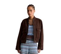 Lederjacke MARC O'POLO DENIM "aus weichem Ziegenveloursleder", Damen, Gr. XL, burnt aubergine, Obermaterial: 100% Leder. Futter: 100% Polyester, unifarben, regular fit, Manschette, Jacken (59587765-XL