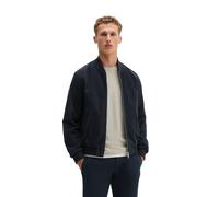 Lederjacke MARC O'POLO "aus geschmeidigem Ziegenleder", Herren, Gr. 48, schwarz navy, Obermaterial: 100% Leder. Futter: 100% Polyester, unifarben, regular fit, Rippbündchen, Jacken (26365607-48) schwa